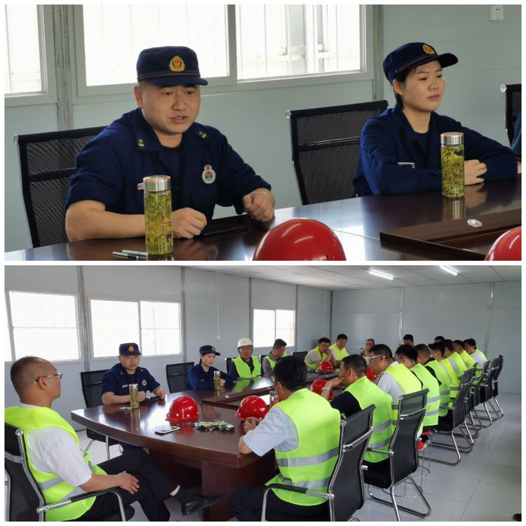 消防演练鸣警钟，安全防线不放松——长泰集团建筑施工消防应急演练在李营棚改Q2项目举行(图1)